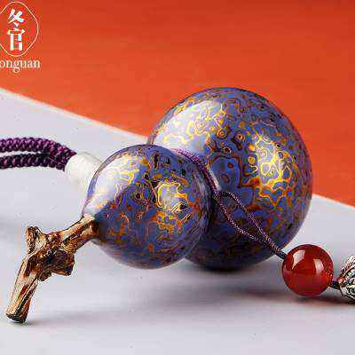 冬官非遗手工大漆小葫芦挂件车挂工艺品漆器中国风特色礼品送老.