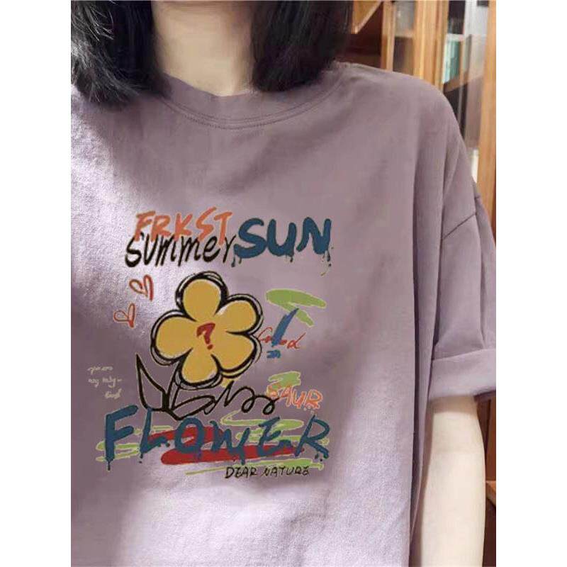 专柜商场撤回高端爆款夏季韩国女装紫色下衣失踪短袖T恤纯棉上衣