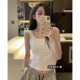 吊带背心女装 纯色内搭外穿打底衫 夏季 带胸垫修身 上衣 2024新款 无袖