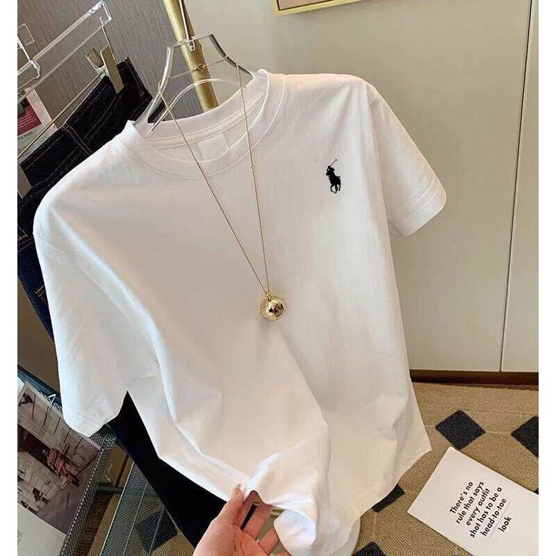白色短袖T恤女打底衫2025年夏季新款纯棉宽松简约时尚百搭上衣潮