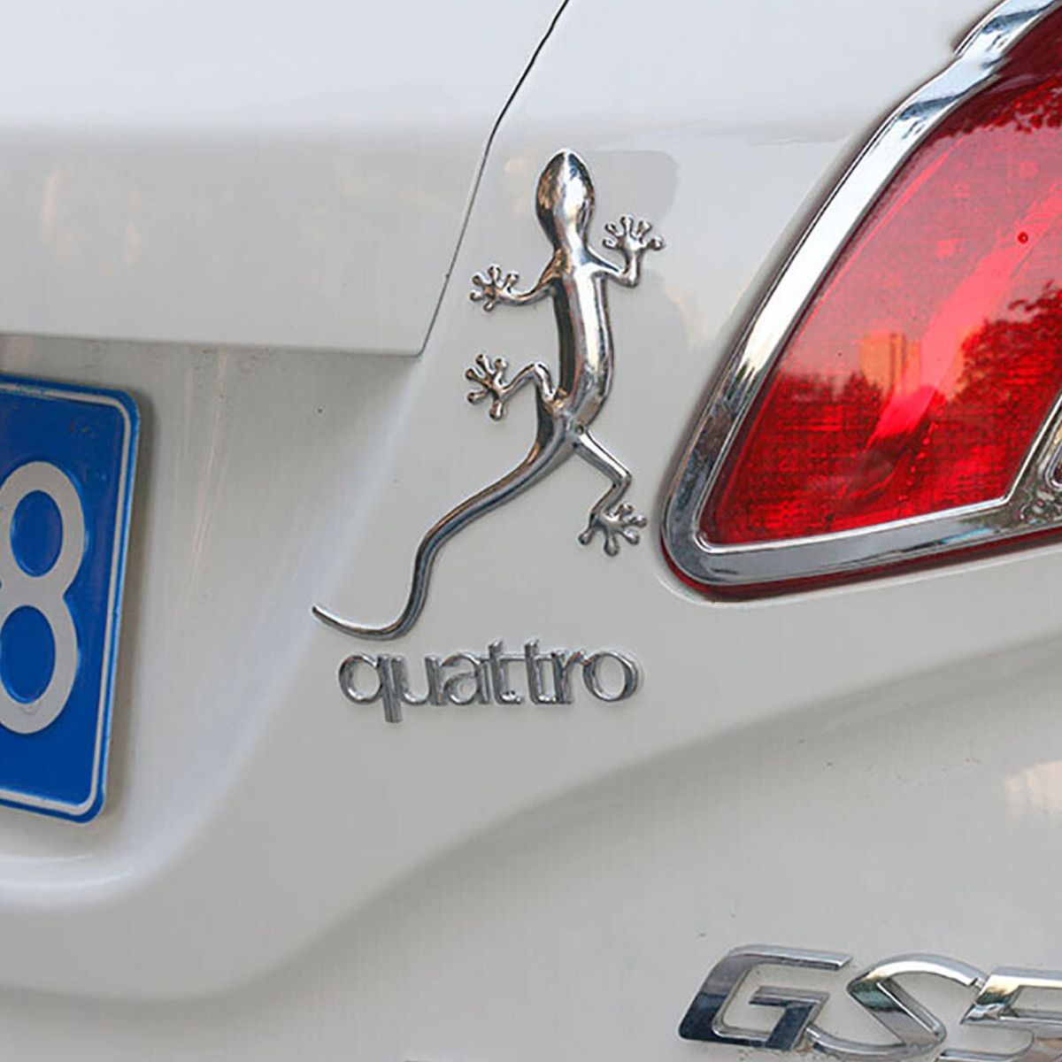 汽车车贴壁虎金属3d立体车标