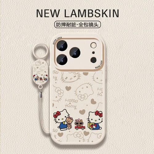 【Kitty猫】hello Kitty于iPhone17/16promax手机壳红米K80全包vivoS30华为mete80羊皮一加13小米17/15proMax