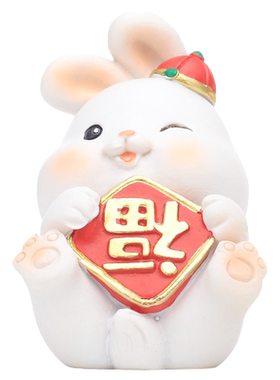 国潮风瑞兔迎新装饰品兔子