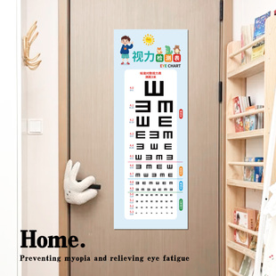 儿童卡通识物测视力表标准对数家用眼睛近视检测眼镜店同款墙贴画
