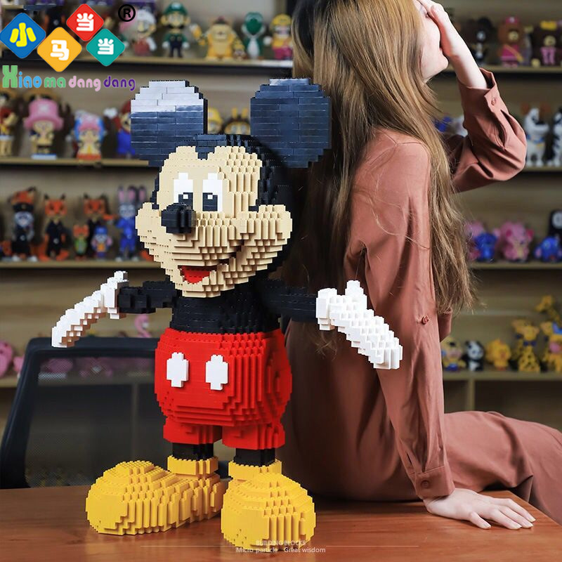 兼容乐高积木玩具迪士尼米奇米妮益智男女孩微小颗粒拼装拼图礼物