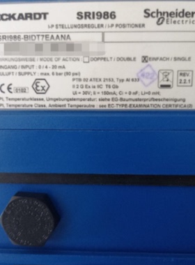 议价FOXBORO ECKARDT 阀门定位器 SRI986-BIDT7EAANA 现货 销售