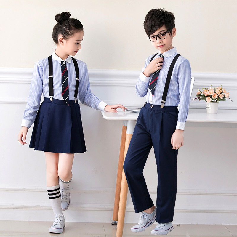 中小学生大合唱表演服装英伦风校服诗歌朗诵演出服儿童幼儿园园服