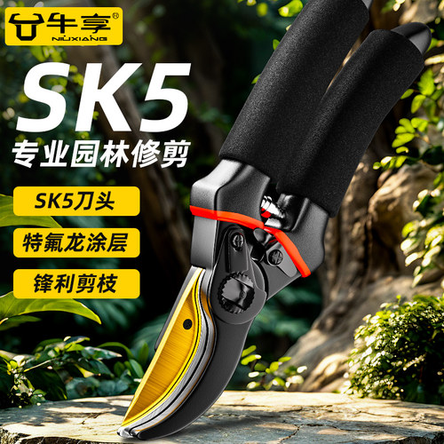 牛享剪枝剪刀园林花艺修剪树枝剪刀果树剪刀粗大花剪园艺剪子工具