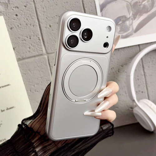 裸感散热360旋转支架适用苹果18promax手机壳新款iPhone17高级感16秒变大视窗15pro磨砂全包男14磁吸13超薄女