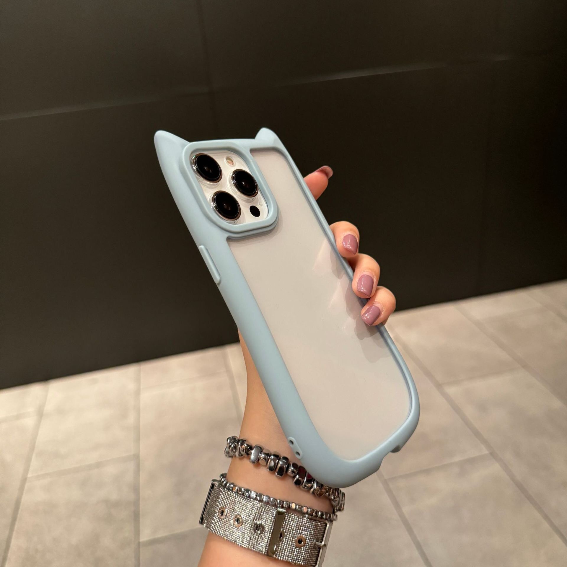 创意立体猫耳朵适用苹果17手机壳新款iphone18promax全包14可爱16网红13Pro透明15高级感12情侣Air女卡通11男