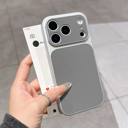 秒变17大视窗素皮适用苹果17promax手机壳新款iPhone16pro高级感15Plus商务男14磨砂女13防摔超火秋冬air情侣