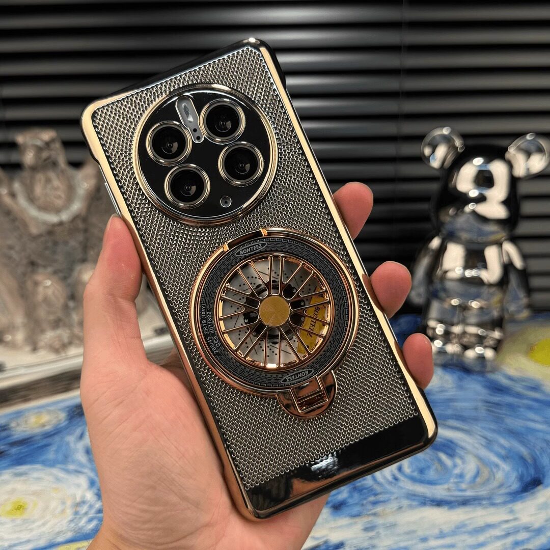 解压陀螺适用华为mate60Pro超薄散热网壳mate50pro新款电镀网格mate50RS夏天防摔mate50高级感自带支架镜头膜