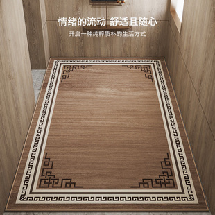 入户门地垫高级感家用大尺寸地毯进门防滑耐磨门口进户门垫 新中式