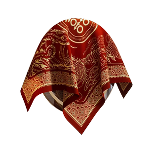 婚房梳妆台盖遮镜子布卧室红色遮挡布结婚家用小方巾盖布防尘罩子