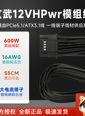 驿晨宇玄武电源12VHPWR模组线PCIE5.0/5.1显卡线40/50系列16PIN
