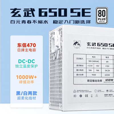 驿晨宇650SE电脑电源台式机静音