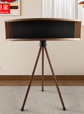 【隐想家】音响支架适用于JBLL75MS音箱支架实木三脚架黑胡桃木