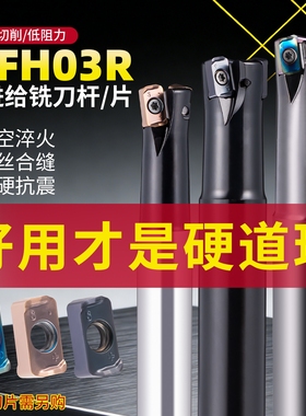数控MFH03R快进给刀杆LOGU加工中心高效快速立铣刀杆双面刃铣刀片