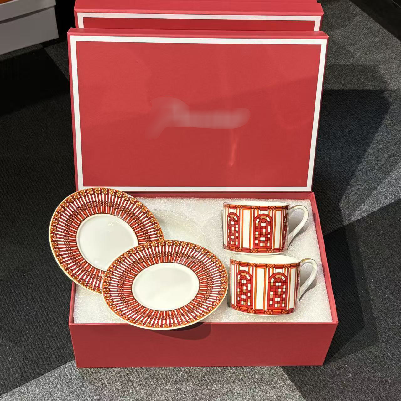 欧式高档阿卡迪亚系列复古咖啡杯碟套装几何图案家用餐盘礼盒装,餐饮具,咖啡杯,淘宝优惠券,粉丝福利购,淘宝优惠卷