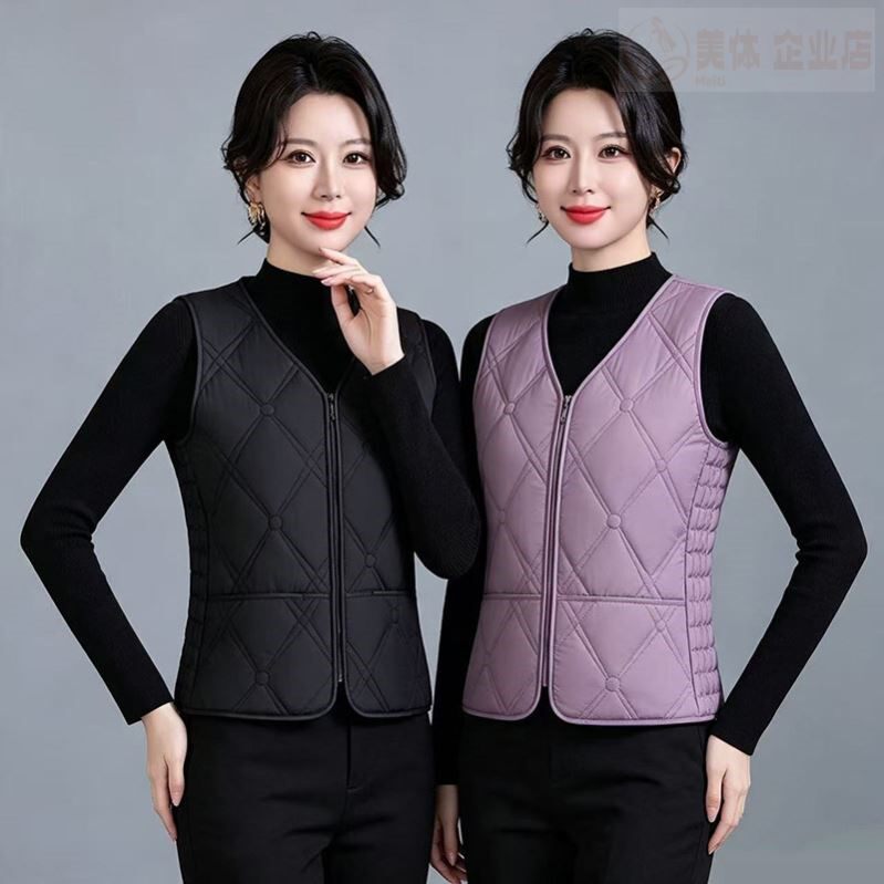 2026新款棉马甲女秋冬加绒加厚马夹内穿轻薄修身短款内胆保暖背心