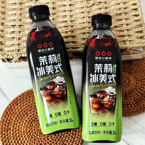 隅田川咖啡特调美式黑咖啡茉莉冰美式大瓶装1L饮料