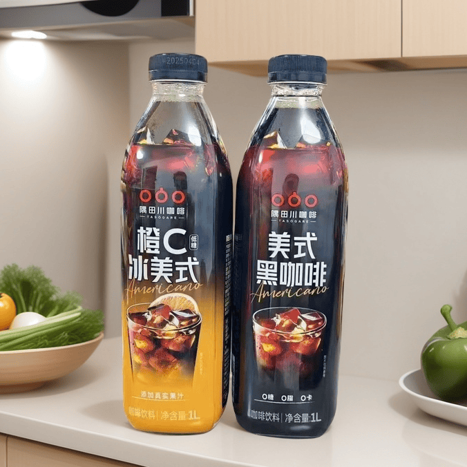 隅田川即饮咖啡饮料橙C冰美式黑咖啡饮料大容量夏天特调即饮1L装
