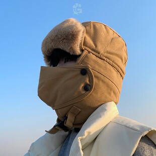 男士秋冬季雷锋帽保暖护耳防风骑车骑行电动车火车头东北防寒帽子