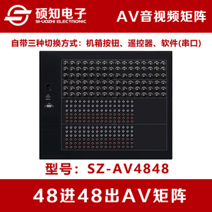 48路口AV音视频矩阵切换器 定时切换 48进48出AV矩阵 硕知 广播级