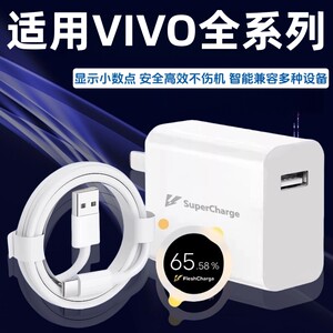 极速闪充头适用vivoX30X50X60pro80手机充电器适用S7eS9e充电线适用iQOONeo855数据线33快充55/66闪充套装