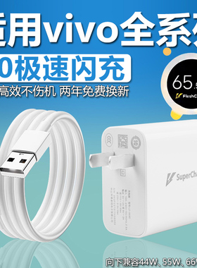 90超级闪充适用vivoX200/80/70/60/x200pro充电器9A快充Y200/300充电头vivoS20/19/18/17/16/15Pro充电器2米W