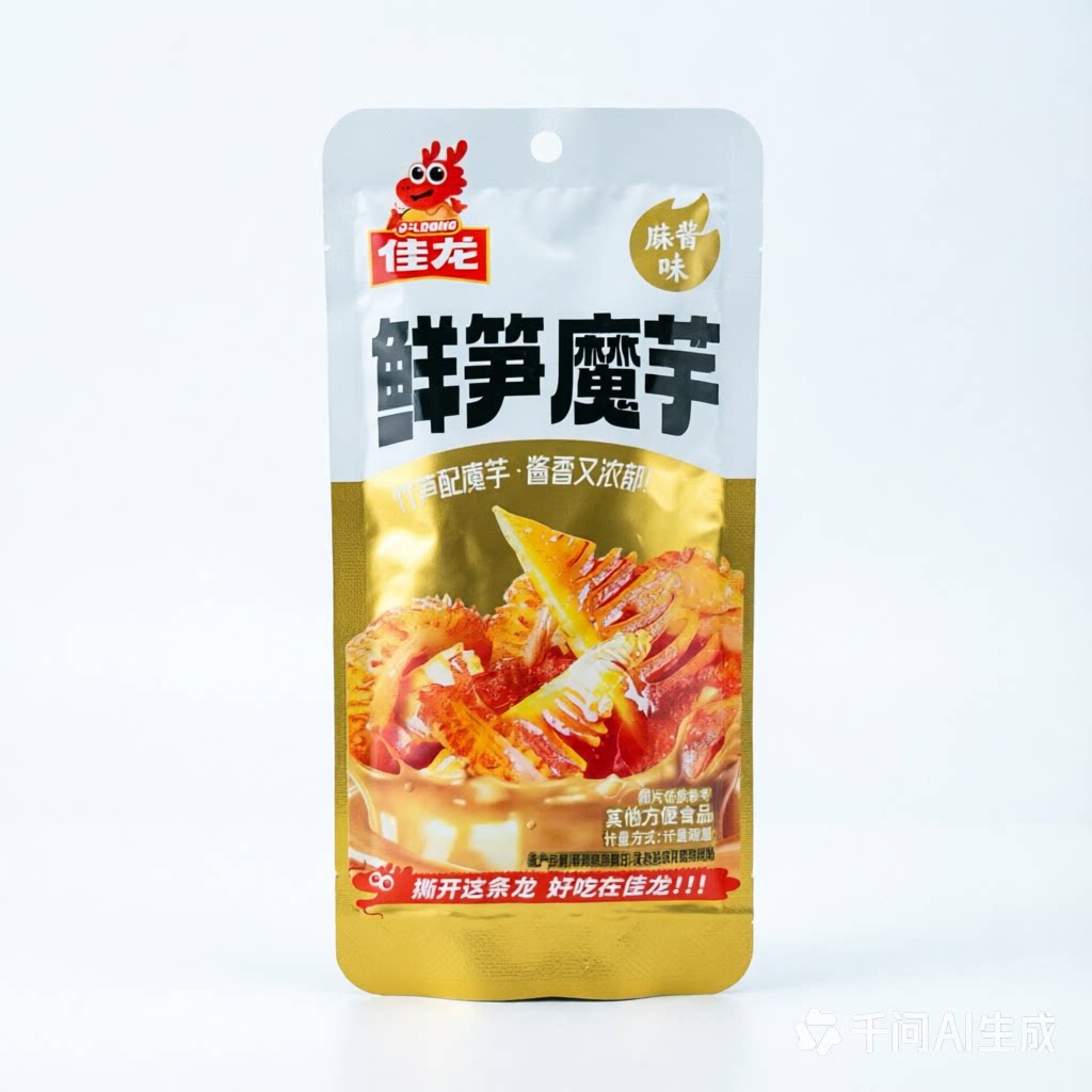 佳龙鲜笋魔芋麻酱味即食魔芋零食开袋独立小包装小零食好吃的哦