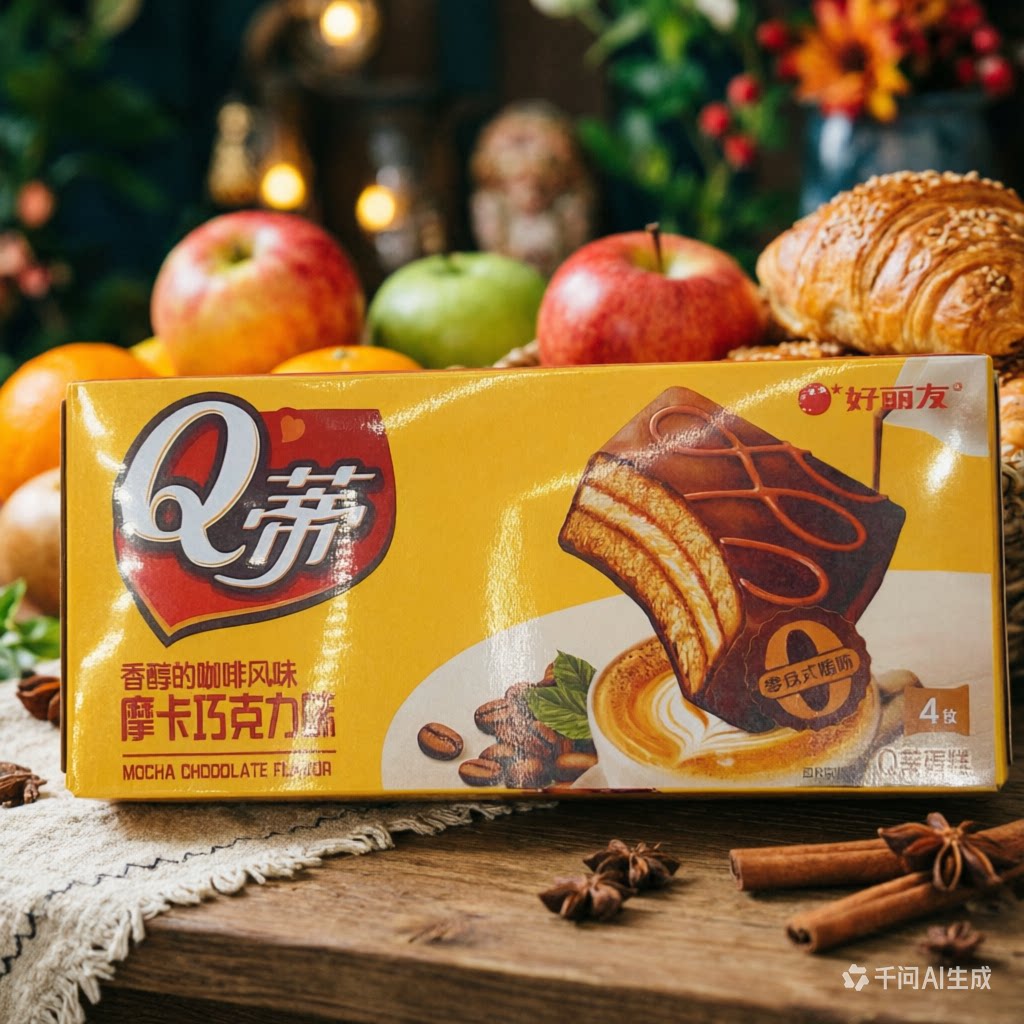 好丽友Q蒂蛋糕摩卡巧克力味112克