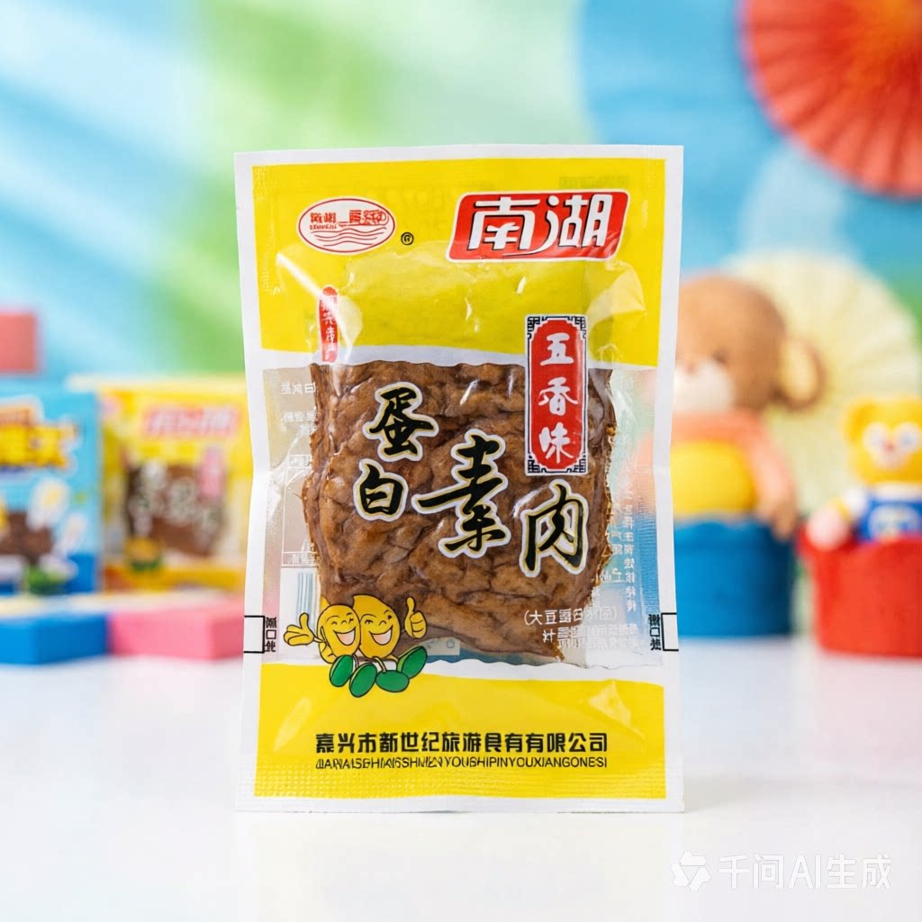 嘉兴南湖手撕蛋白素肉五香味素肉豆制品即食豆干零食批发独立小包