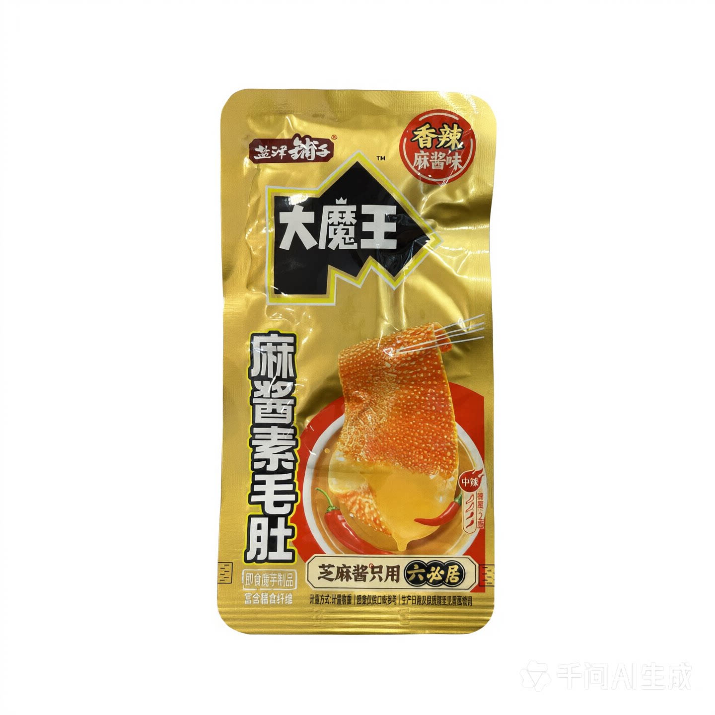 大魔王香辣麻酱素毛肚魔芋爽丝麻酱味火锅解馋休闲零食品