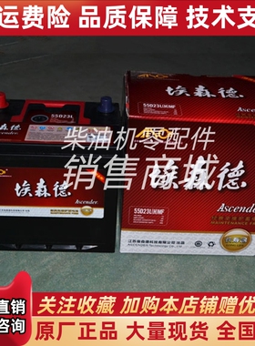 埃森德55B24R柴油发电机组启动蓄电池12 24V纳米免维护电瓶原厂