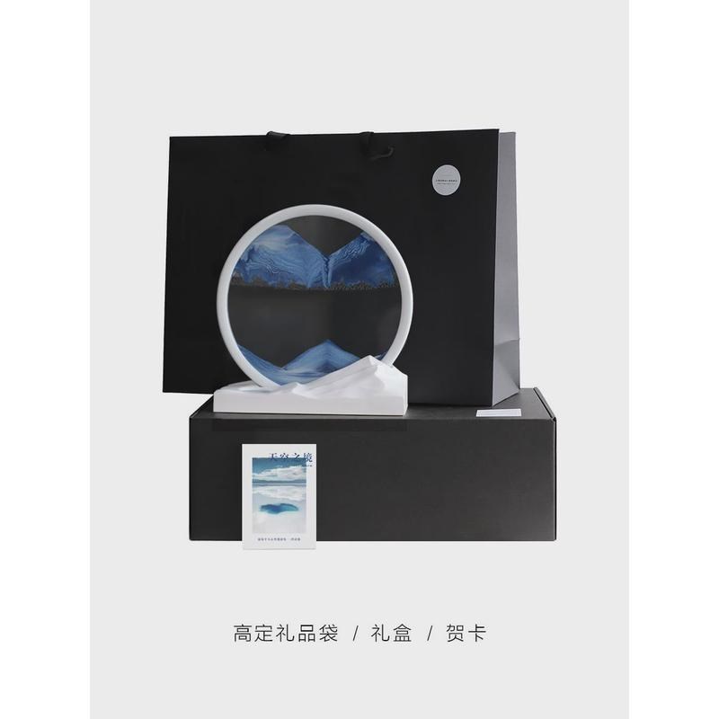 几度灰创意流沙画摆件客厅u办公室装饰沙漏女生闺蜜生日礼物教师