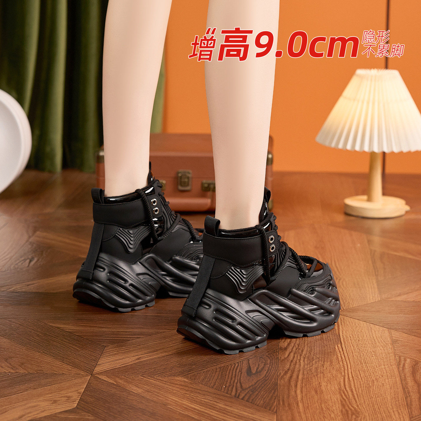 欧货真皮高帮老爹鞋女2025运动鞋