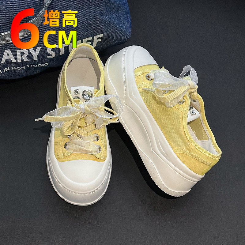 厚底半托鞋女外穿时尚2025夏季新款网面透气软底懒人一脚蹬休闲鞋
