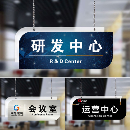 大厅定制订做综合办公区透明挂牌