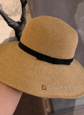 杨超越同款大檐防晒草编渔夫帽