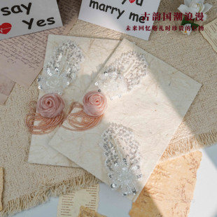 ins风誓言卡婚礼高级感小贺卡结婚用仪式 新娘誓词卡致辞卡片手卡