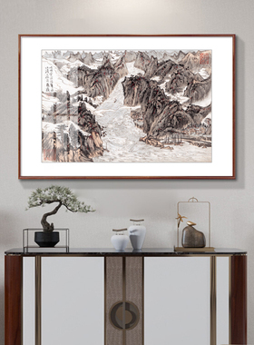 雅韵玄关新中式水墨江山装饰画