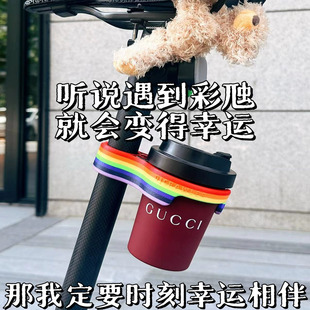 小布折叠自行车配件适用brompton水壶架饮料支架快拆奶茶咖啡杯架