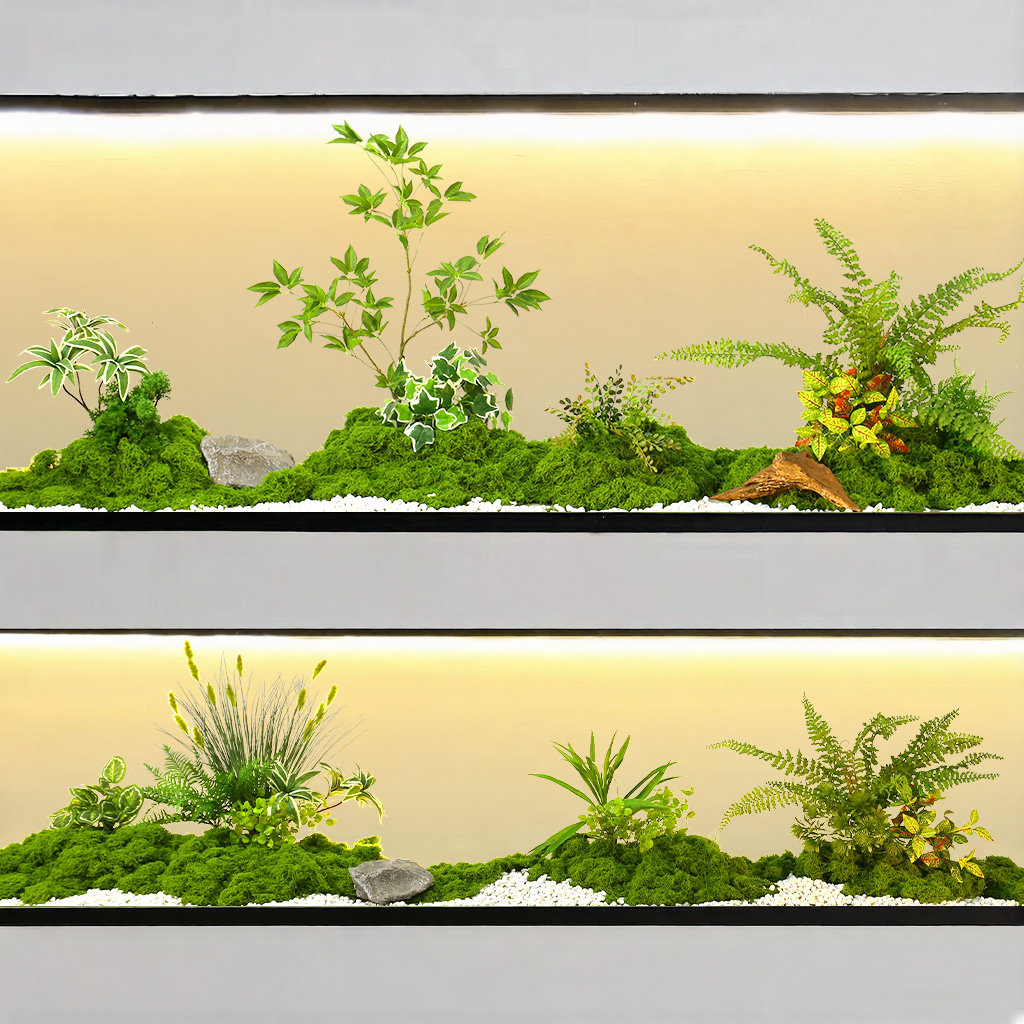 仿真苔藓绿植造景高端轻奢微景观室内假植物落地仿生装饰布置盆景