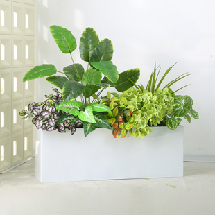 高端仿真绿植花槽花箱室内仿真花植物软装造景商场橱窗景观装饰
