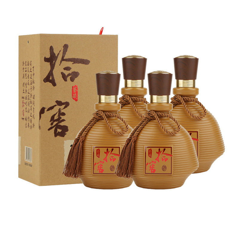 【酒厂自营】安徽百年皖酒拾窖42度500ml*4瓶白酒纯粮食绵柔原浆