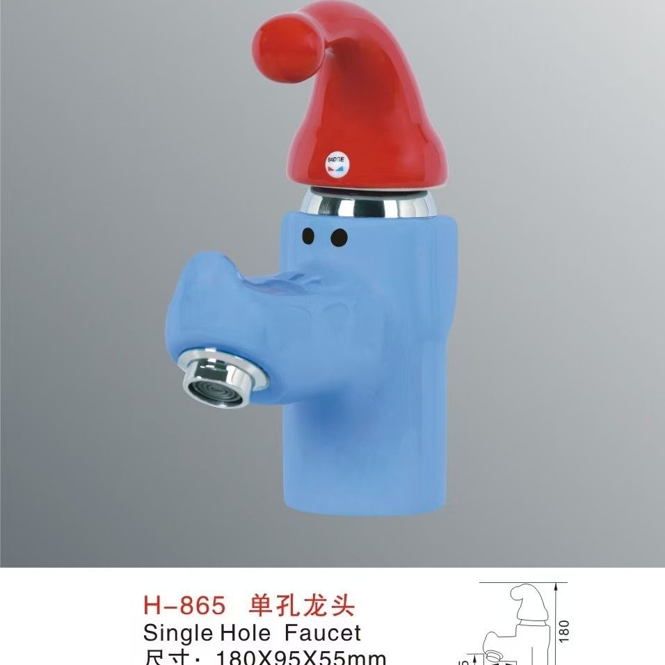 小狗龙头小红帽狗卫浴卫生间水龙头洗手盆通用冷热二合一卡通水龙