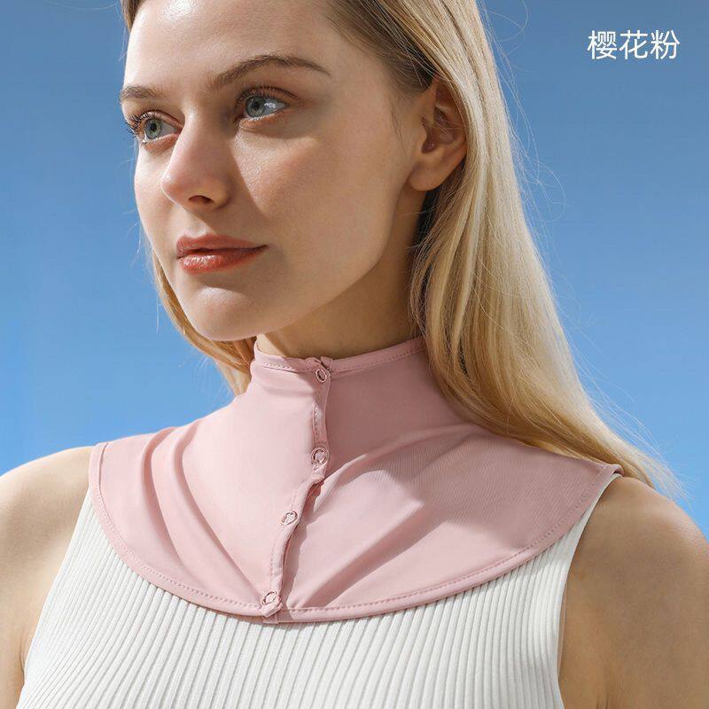 不遮脸防晒脖子脖套防晒围脖女夏季冰丝透气假领子防紫外线脖套披