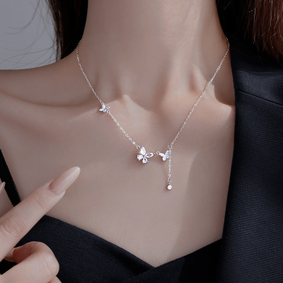 耳边风Design美娅蝴蝶锁骨链女生