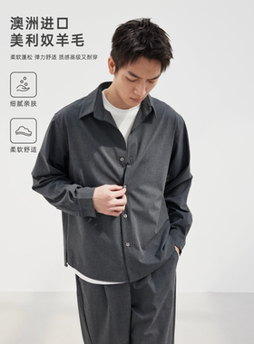 BCALM 26SS「解构破骨衬衫」老钱静奢风羊毛莫代尔醋酸立体剪裁男